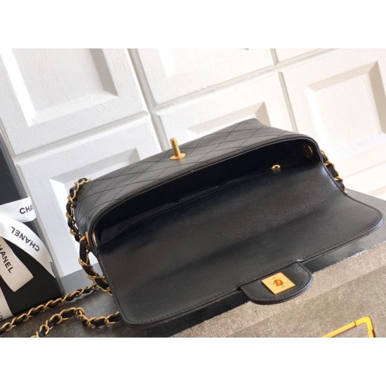 Replica Chanel 25k Classic flap Tote bag caviar Black Calfskin Glod Hardware