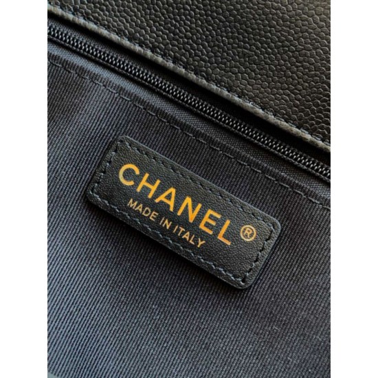 Replica Chanel 25k Classic flap Tote bag caviar Black Calfskin Glod Hardware