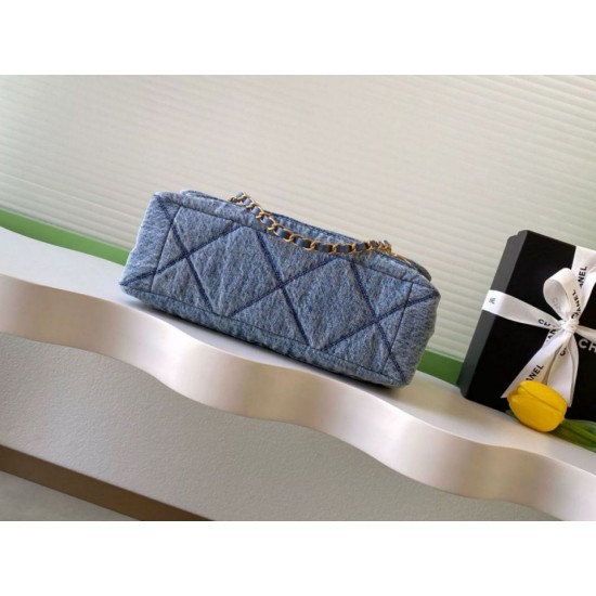 Replica Chanel Maxi Flap Bag Washed denim AS5734 Blue