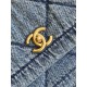 Replica Chanel Maxi Flap Bag Washed denim AS5734 Blue