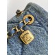 Replica Chanel Maxi Flap Bag Washed denim AS5734 Blue
