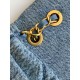 Replica Chanel Maxi Flap Bag Washed denim AS5734 Blue