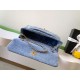 Replica Chanel Maxi Flap Bag Washed denim AS5734 Blue