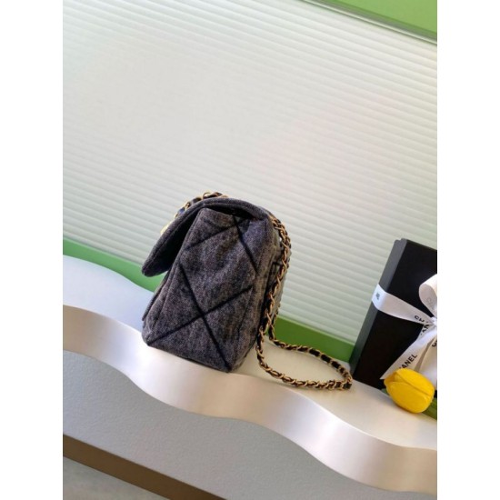 Replica Chanel Maxi Flap Bag Washed denim AS5734 Blue