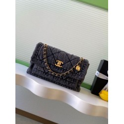 Replica Chanel Maxi Flap Bag Washed denim AS5734 Blue