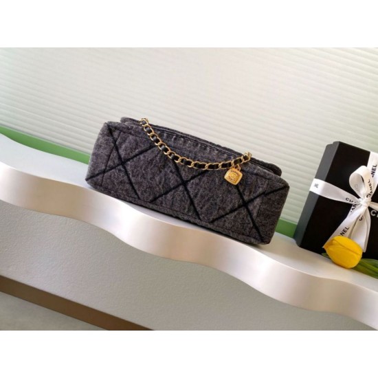 Replica Chanel Maxi Flap Bag Washed denim AS5734 Blue