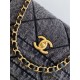Replica Chanel Maxi Flap Bag Washed denim AS5734 Blue