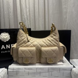 Replica Chanel 25C Matelasse Hobo Shoulder Bag AS5339 AS5302 Apricot