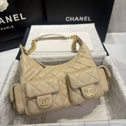 Replica Chanel 25C Matelasse Hobo Shoulder Bag AS5339 AS5302 Apricot