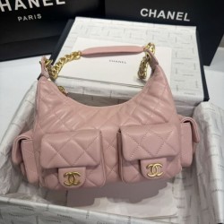Replica Chanel 25C Matelasse Hobo Shoulder Bag AS5339 AS5302 Pink