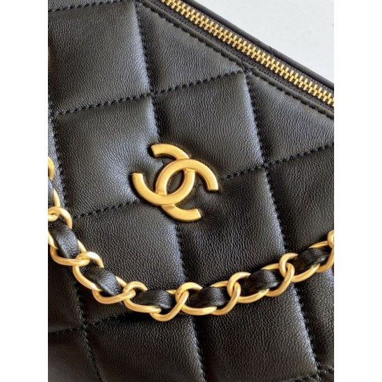 Replica Chanel Small Bowling Bag AS5792 Lambskin Black