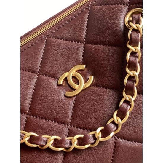 Replica Chanel Small Bowling Bag AS5792 Lambskin Burgundy