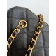 Replica Chanel Small Bowling Bag AS5792 Grained Calfskin Black