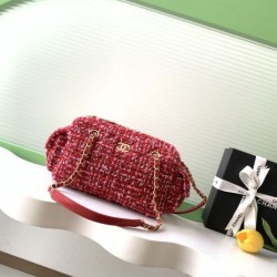 Replica Chanel Small Bowling Tweed Bag AS5792 Calfskin Black