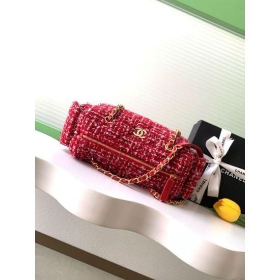 Replica Chanel Small Bowling Tweed Bag AS5792 Calfskin Black