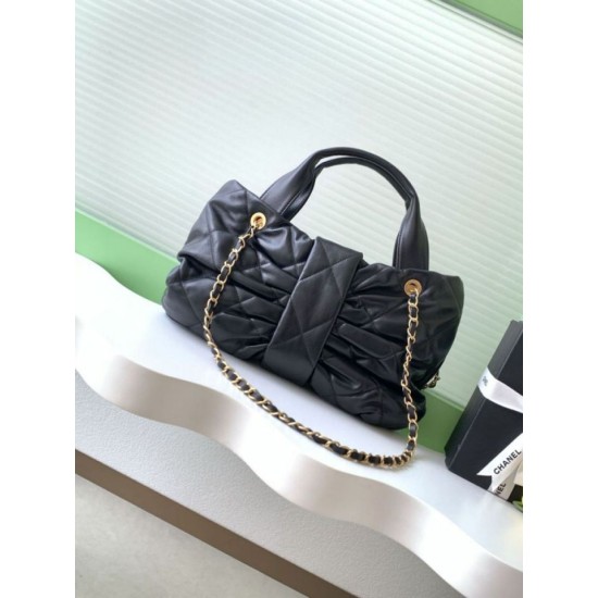Replica Chanel 25K Bow Bag Lambskin AS5851 Black