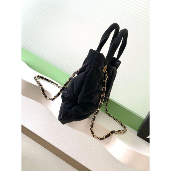 Replica Chanel 25K Bow Bag Calfskin AS5851 Black