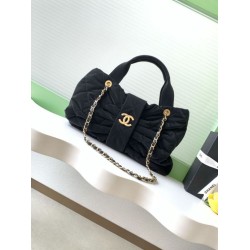 Replica Chanel 25K Bow Bag Calfskin AS5851 Black