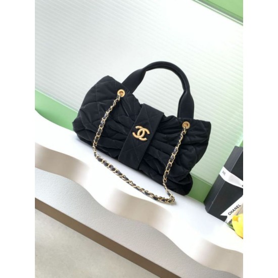 Replica Chanel 25K Bow Bag Calfskin AS5851 Black