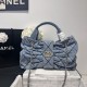Replica Chanel 25K Bow Bag Washed denim AS5851 Black