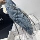 Replica Chanel 25K Bow Bag Washed denim AS5851 Black