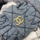 Replica Chanel 25K Bow Bag Washed denim AS5851 Black