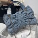 Replica Chanel 25K Bow Bag Washed denim AS5851 Black