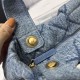 Replica Chanel 25K Bow Bag Washed denim AS5851 Black