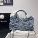 Replica Chanel 25K Bow Bag Washed denim AS5851 Black