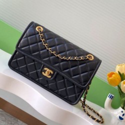 Replica Chanel 24K Sweet Flap bag Oil-waxed cowhide AS5145 Black