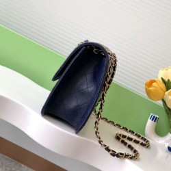 Replica Chanel 24K Sweet Flap bag Oil-waxed cowhide AS5145 Blue