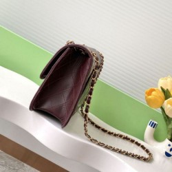 Replica Chanel 24K Sweet Flap bag Oil-waxed cowhide AS5145 Burgundy