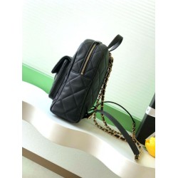 Replica Chanel 25k Chanel Backpack Grained Calfskin AS5793 Black