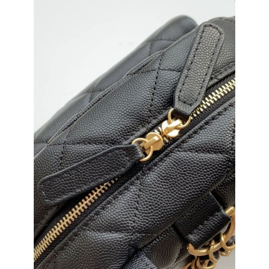 Replica Chanel 25k Chanel Backpack Grained Calfskin AS5793 Black