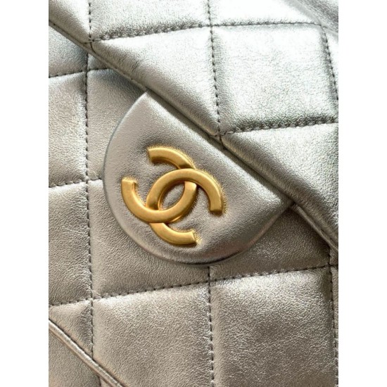 Replica Chanel 25k Chanel Backpack Grained Calfskin AS5793 Silver