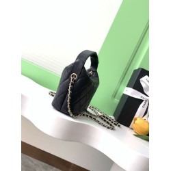 Replica Chanel 25S Clutch with Chain Grained Calfskin AP4747 Black