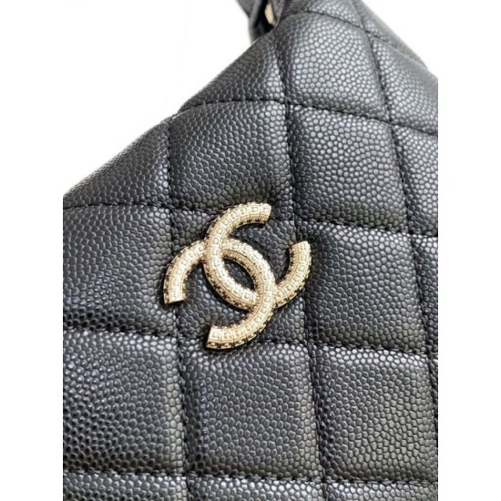 Replica Chanel 25S Clutch with Chain Grained Calfskin AP4747 Black