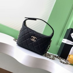 Replica Chanel 25S Clutch with Chain Grained Calfskin AP4747 Black