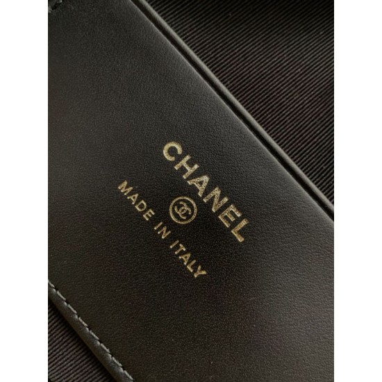 Replica Chanel 25S Clutch with Chain Grained Calfskin AP4747 Black