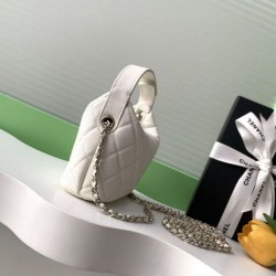 Replica Chanel 25S Clutch with Chain Grained Calfskin AP4747 White