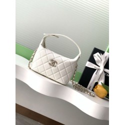 Replica Chanel 25S Clutch with Chain Grained Calfskin AP4747 White