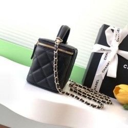 Replica Chanel 25C Vanity Hand Chain Shoulder Bag AP4404 Black