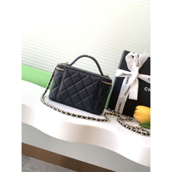 Replica Chanel 25C Vanity Hand Chain Shoulder Bag AP4404 Black