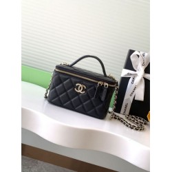Replica Chanel 25C Vanity Hand Chain Shoulder Bag AP4404 Black