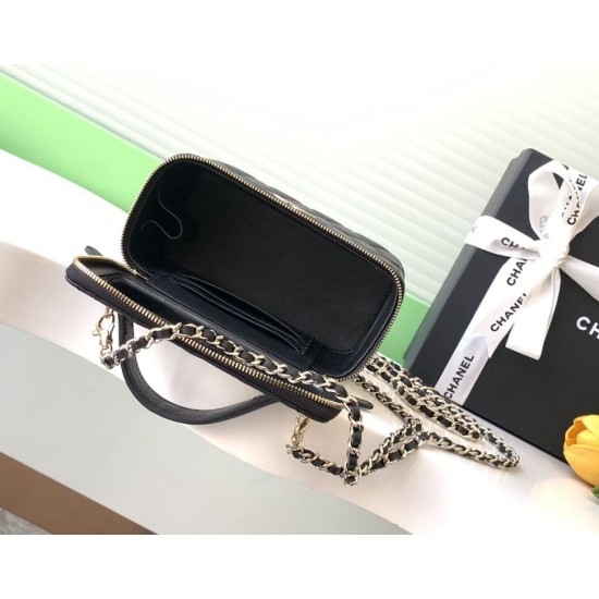 Replica Chanel 25C Vanity Hand Chain Shoulder Bag AP4404 Black