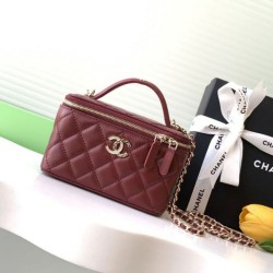 Replica Chanel 25C Vanity Hand Chain Shoulder Bag AP4404 Burgundy