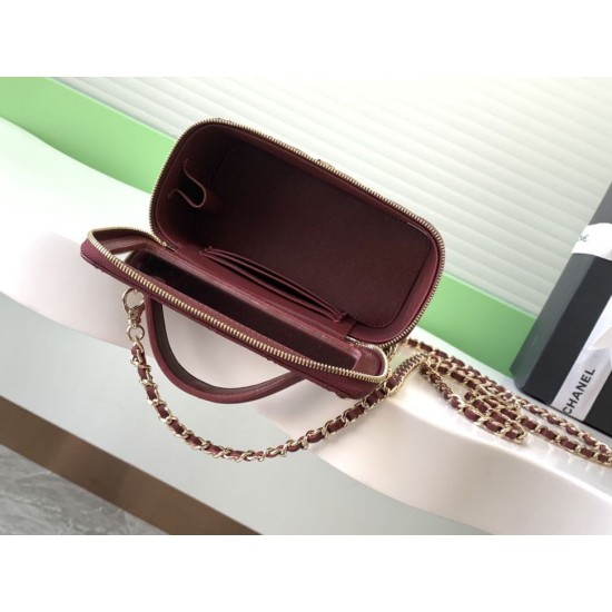 Replica Chanel 25C Vanity Hand Chain Shoulder Bag AP4404 Burgundy