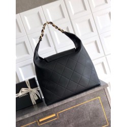 Replica Chanel Maxi Hobo Bag AS5839 Calfskin Black
