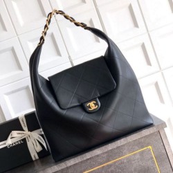 Replica Chanel Maxi Hobo Bag AS5839 Calfskin Black