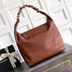 Replica Chanel Maxi Hobo Bag AS5839 Calfskin Brown